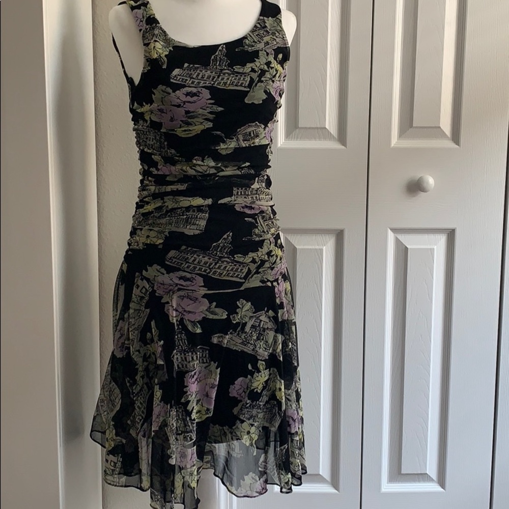 Nine west multicolored 2 layered dress